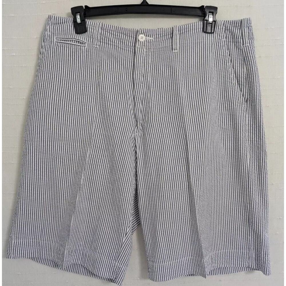 Polo Ralph Lauren Jeans Company Shorts Mens 32 blue white striped Vtg Preppy